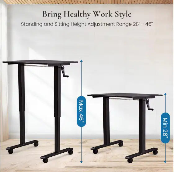 Hand Crank Adjustable Desk   Height Adjustable