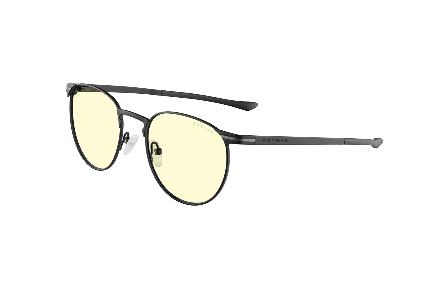 Gunnar - Premium Gaming and Computer Glasses - Blocks 65% Blue Light - Mateo Onyx Amber Tint