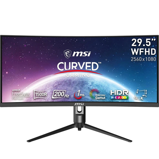 MSI MAG301CR2 30" Gaming Monitor 2560 x 1080 (UWFHD) VA 200Hz FreeSync HDR Ready HDMI Displayport USB C Tilt Swivel Height AdjustableBlack