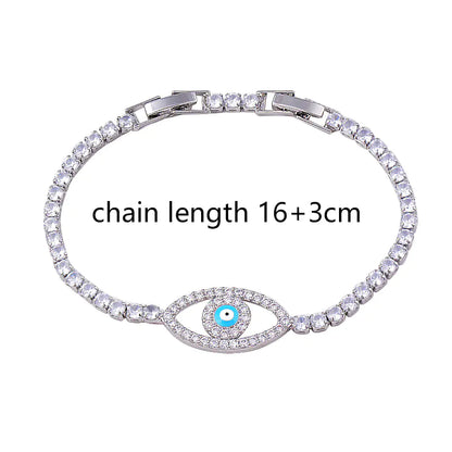 Light Luxury Zircon Blue Eye Fashion Bracelet
