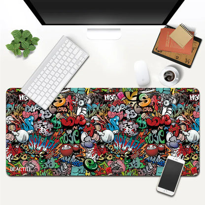 Trendy Graffiti Large Gaming Mouse Pad for Office