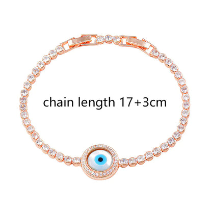Light Luxury Zircon Blue Eye Fashion Bracelet