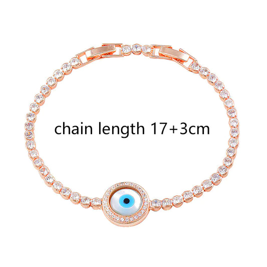 Light Luxury Zircon Blue Eye Fashion Bracelet