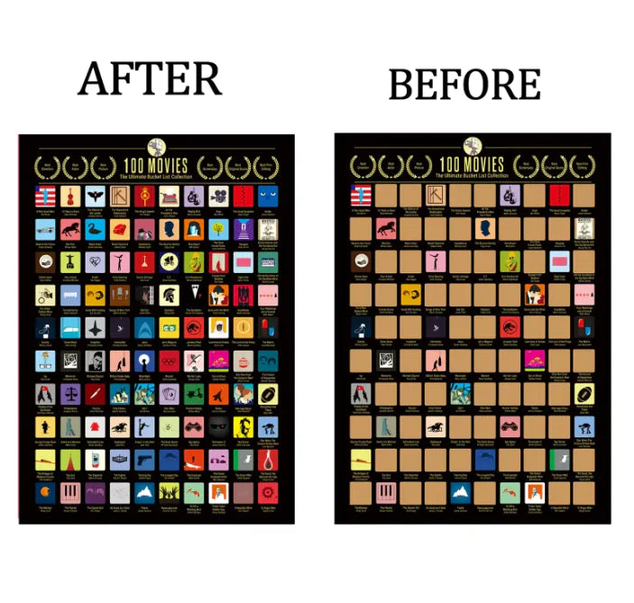 Movie Scratch Postcards