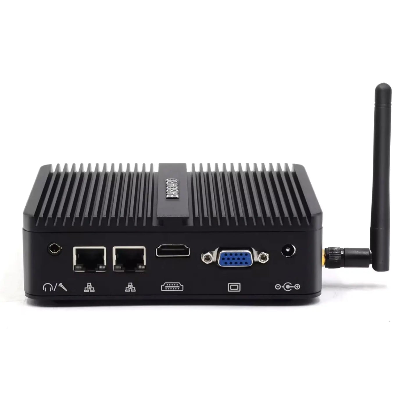 BASOARO Industrial PC Fanless Mini PC Celeron J4125 8GB RAM 128GB SSD Gigabit Ethernet HD VGA Dual Display 2 RS232 COM Port Dual Band WiFi BT Mini PC Win 10