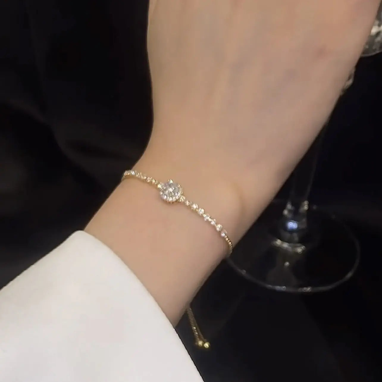 Light Luxury Micro Set Zircon Crystal Bracelet